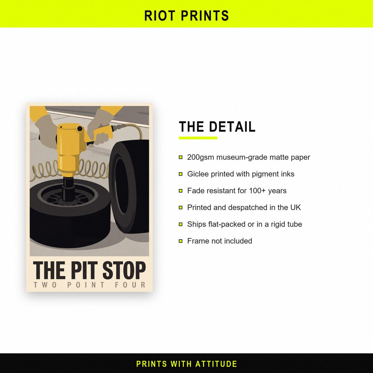 The Pit Stop Motorsport Art Print