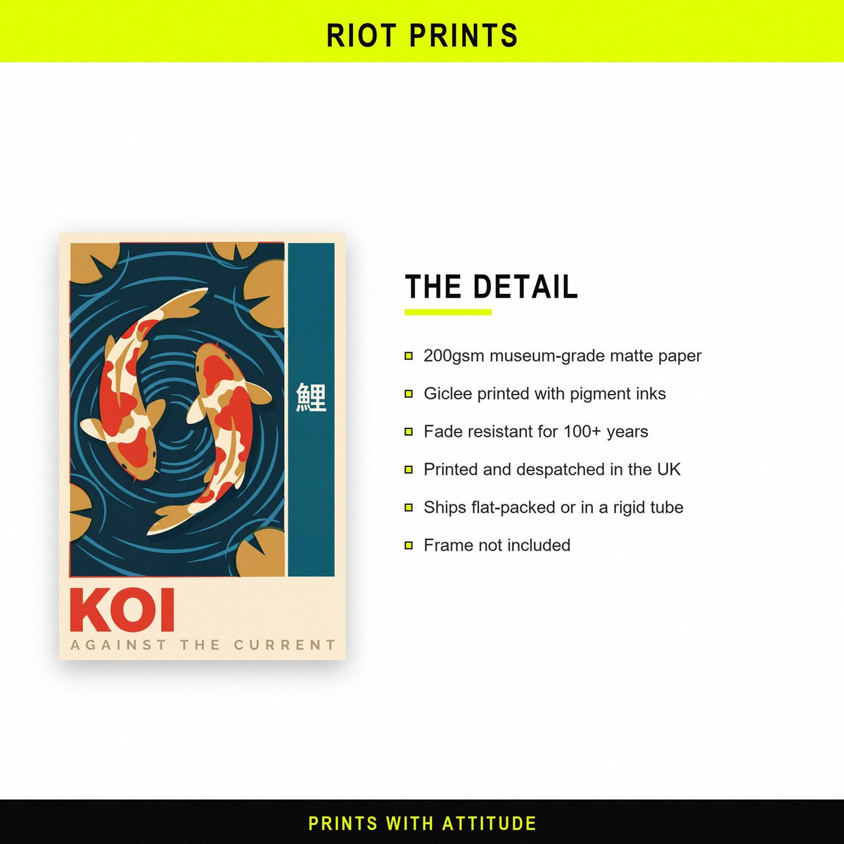 Koi Against The Current Japanese Art Print