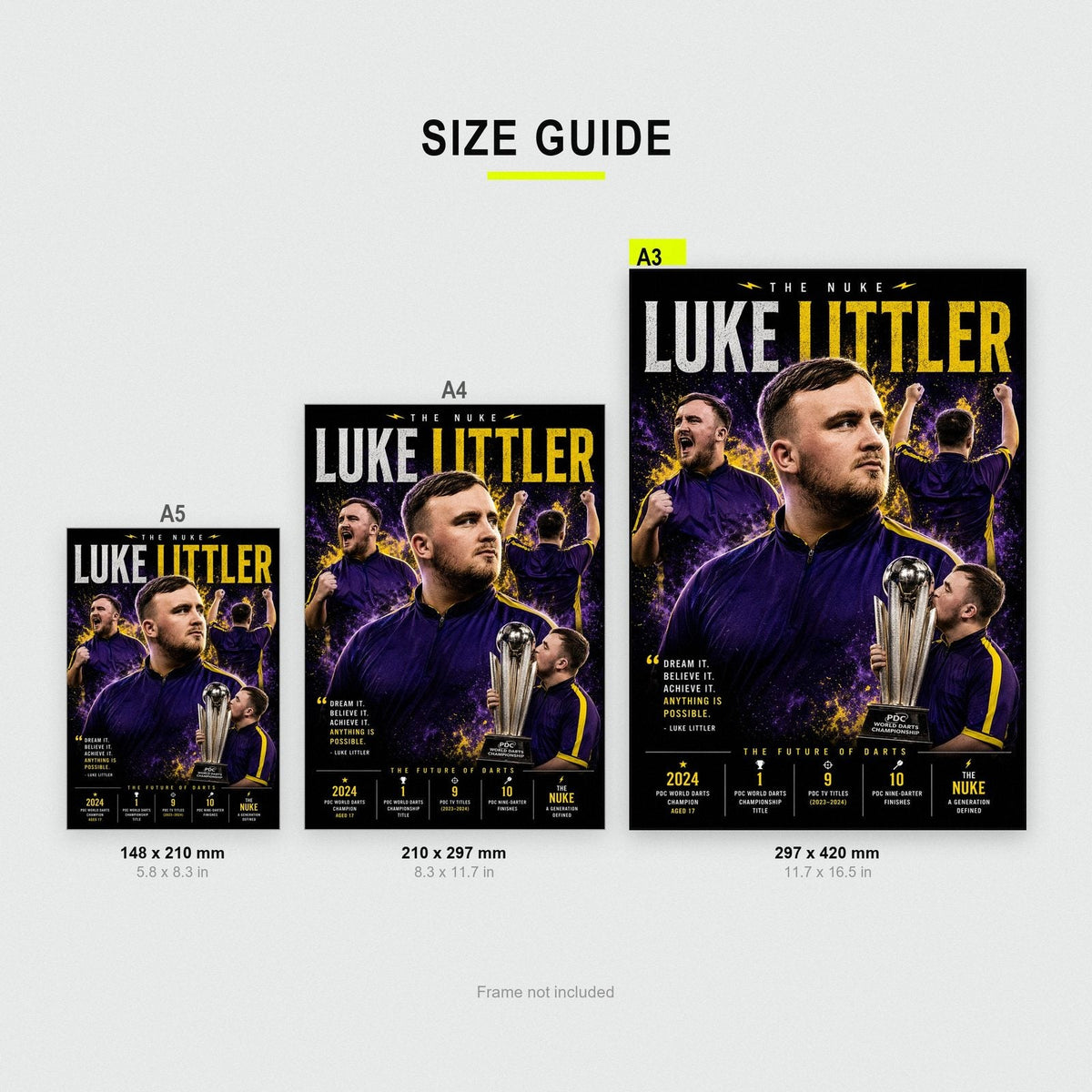 Luke Littler "The Nuke" Darts Champion Print