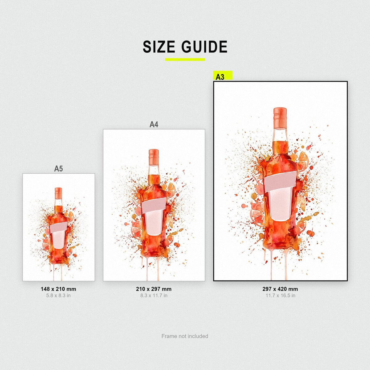 Aperitif Bottle Watercolour Art Print