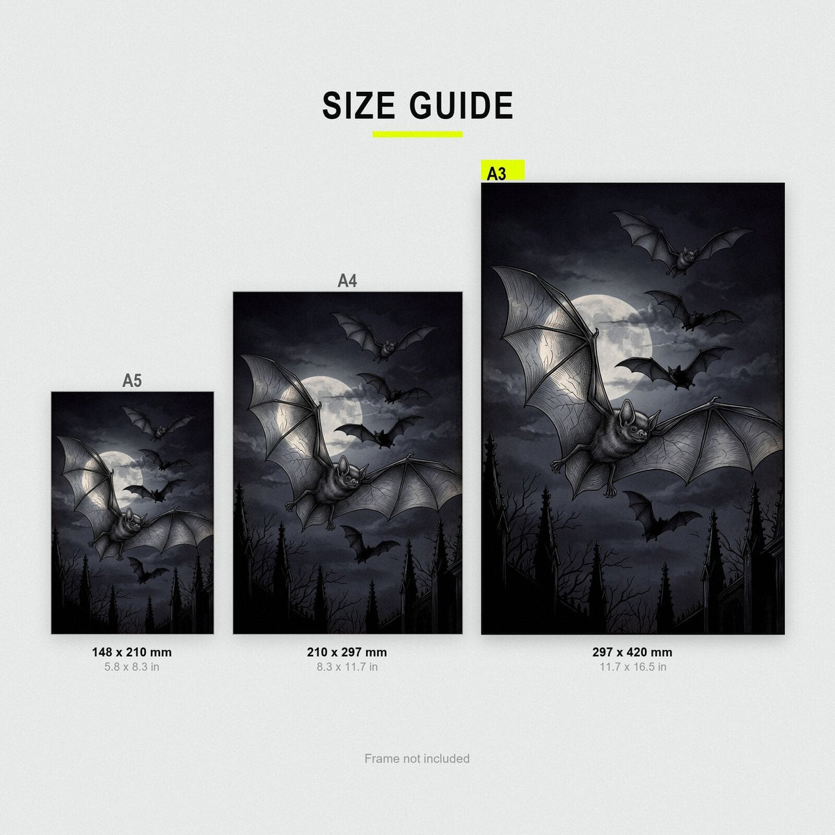 The Bats Dark Gothic Art Print