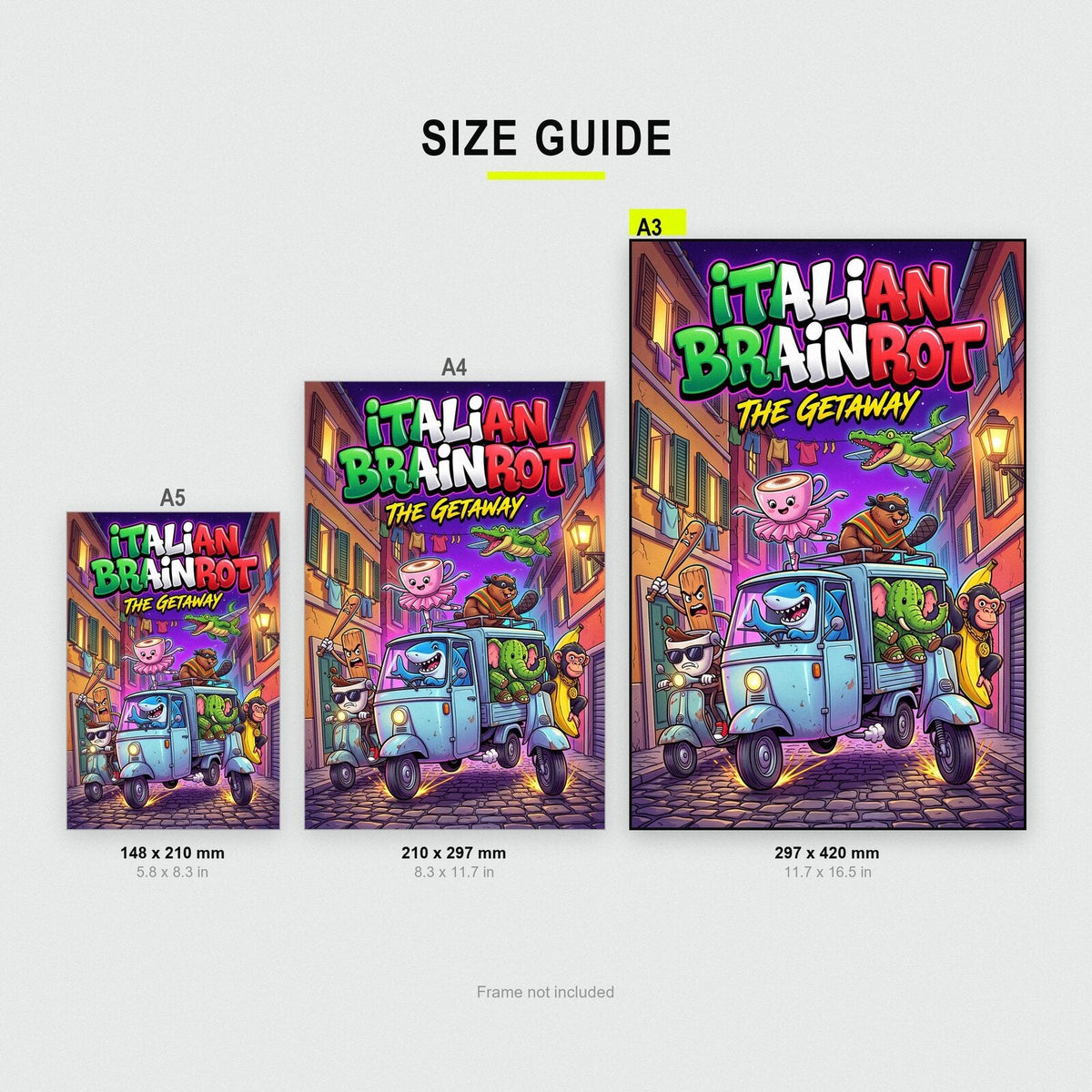 The Getaway Italian Brainrot Poster