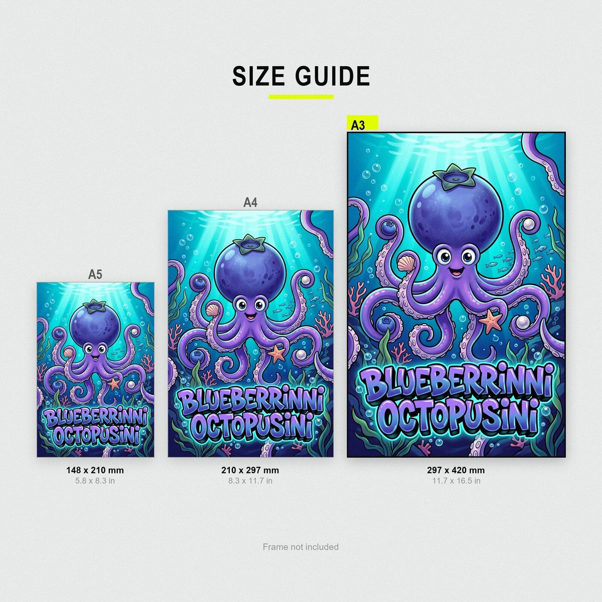 Blueberrinni Octopusini Italian Brainrot Poster