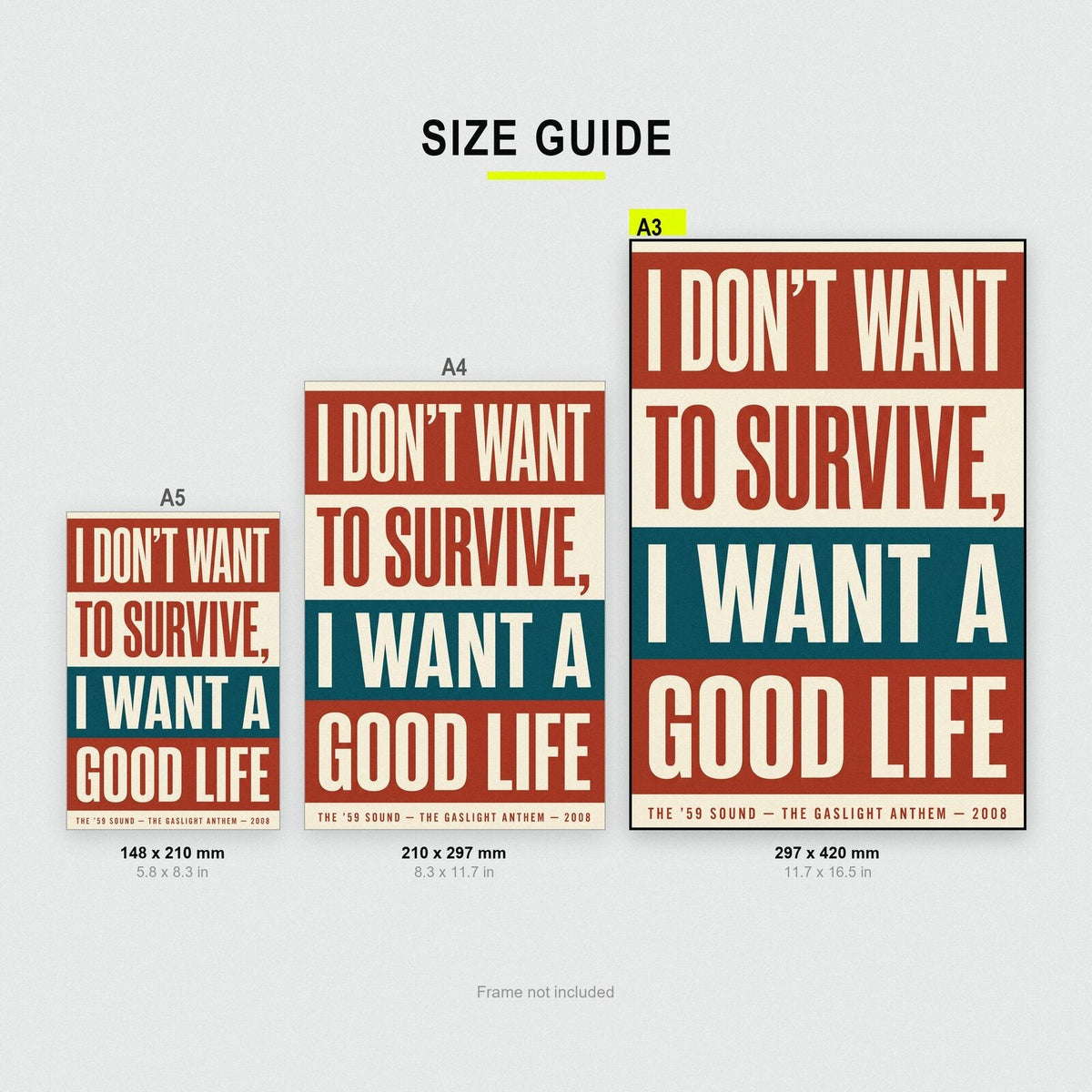 The 59 Sound The Gaslight Anthem Lyrics Print