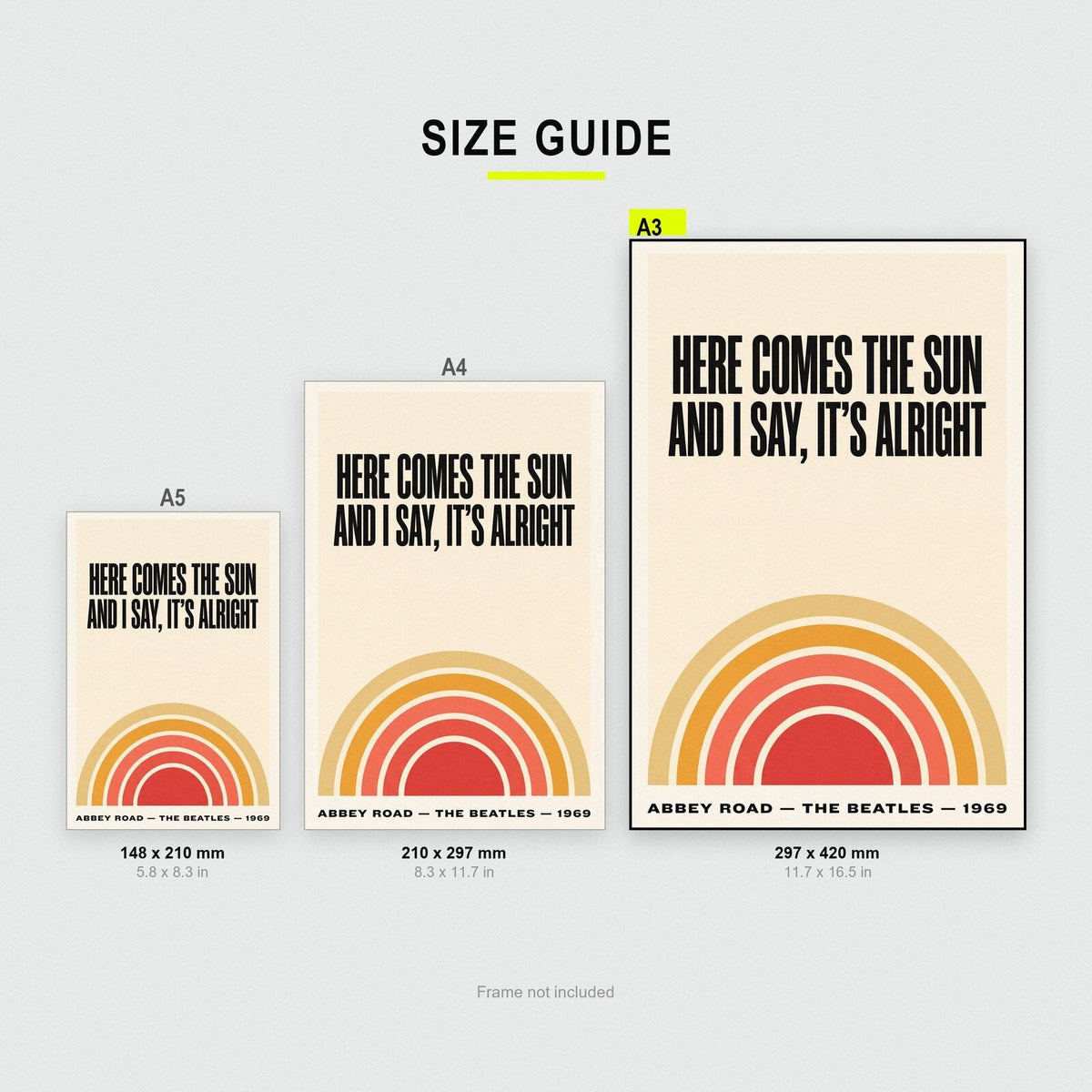 Here Comes The Sun The Beatles Lyrics Print