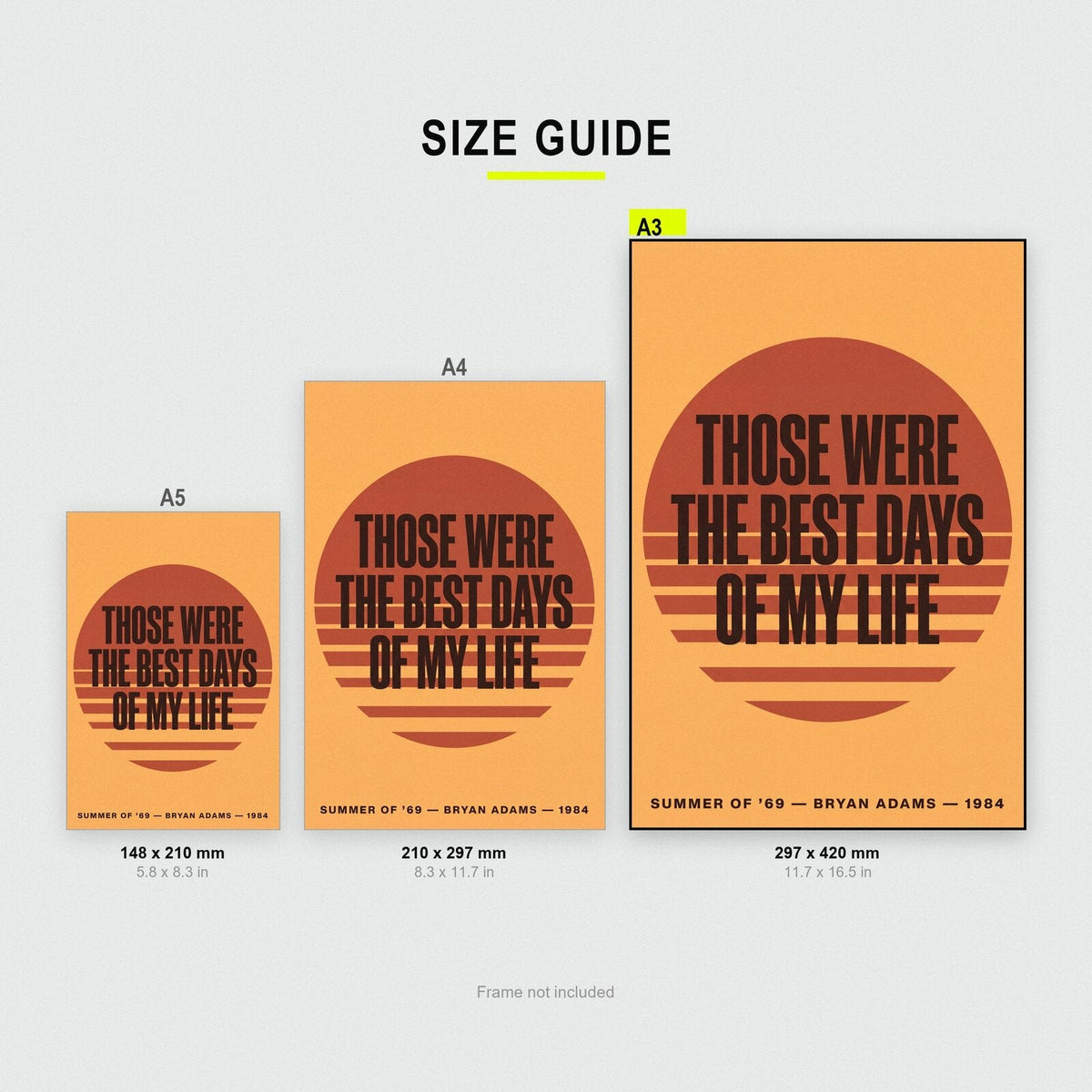 Summer Of 69 Lyrics Print