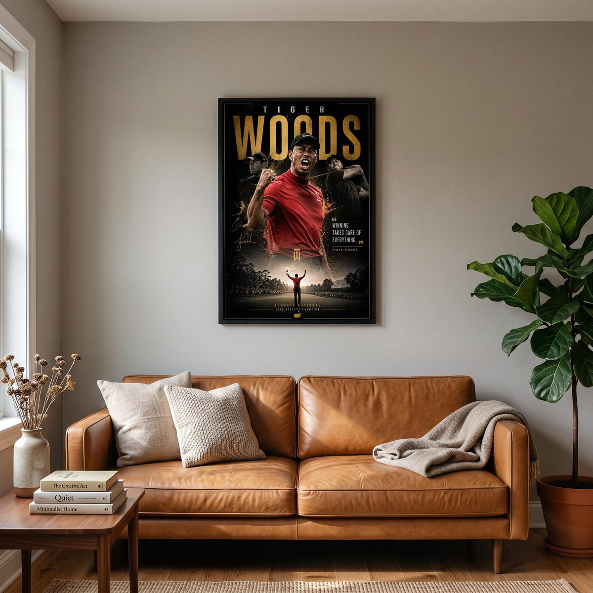 Tiger Woods Winning Takes Care Of Everything Golf Art Print