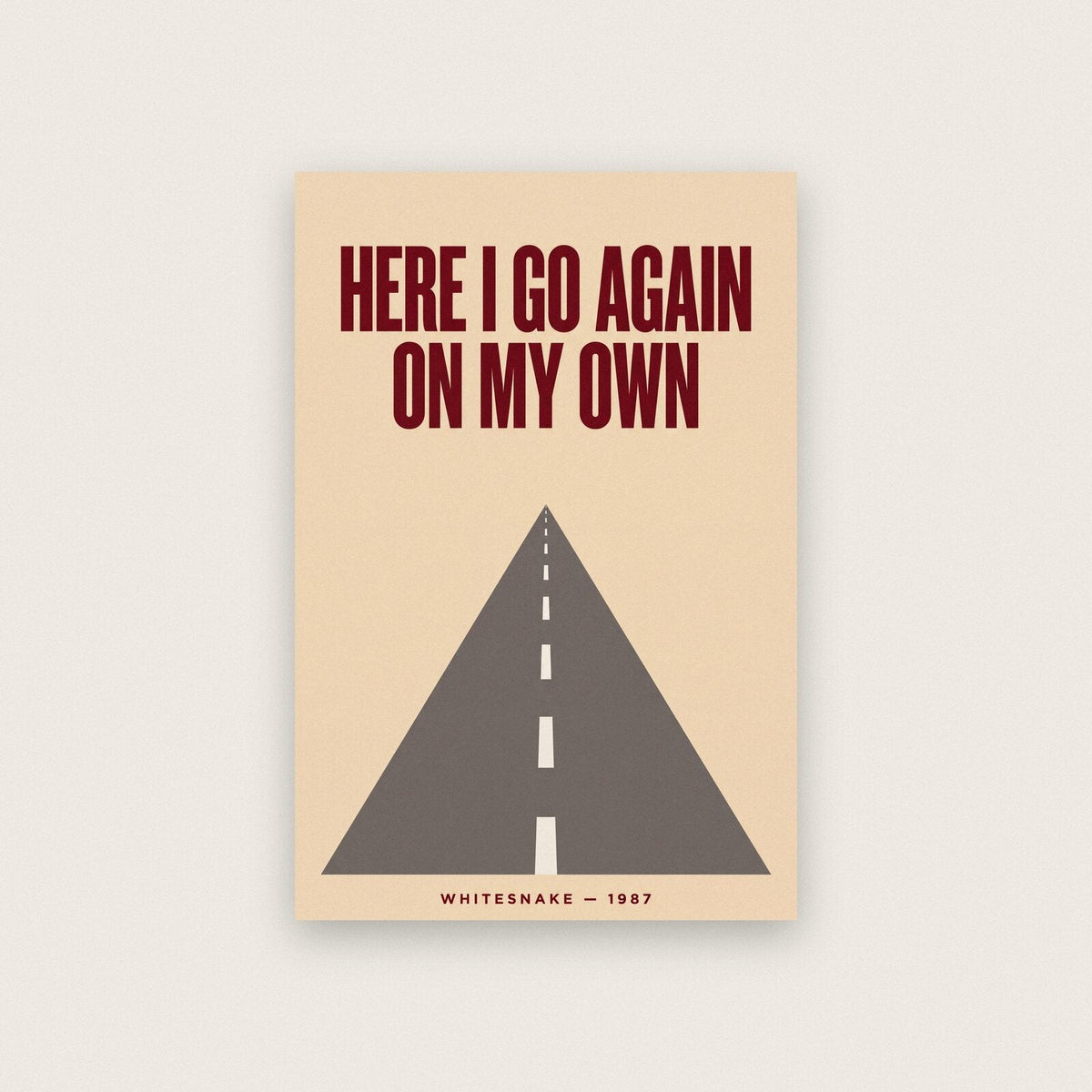 Here I Go Again Lyrics Print