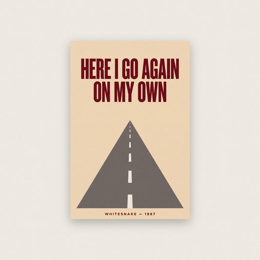 Here I Go Again Lyrics Print