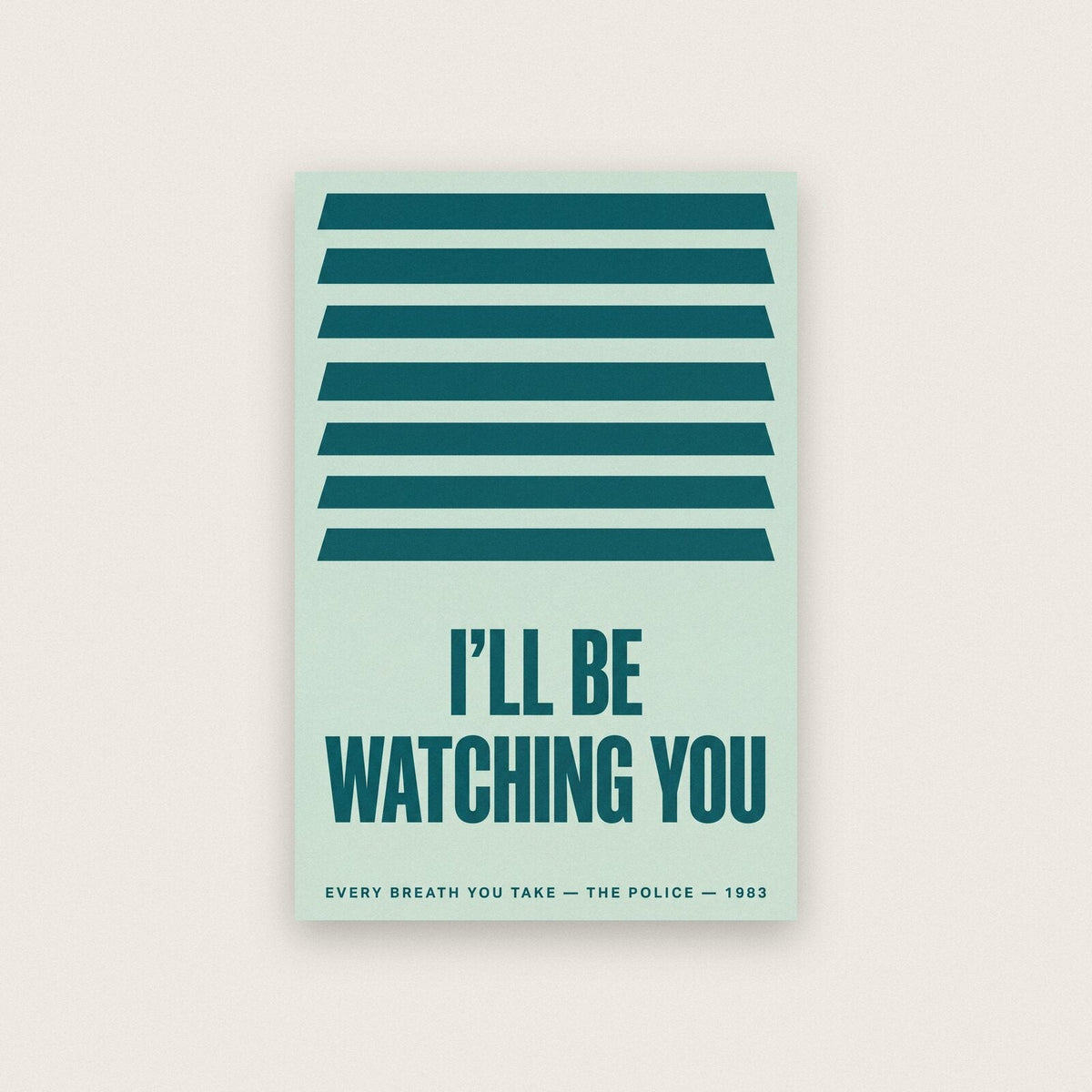 Every Breath You Take Lyrics Print