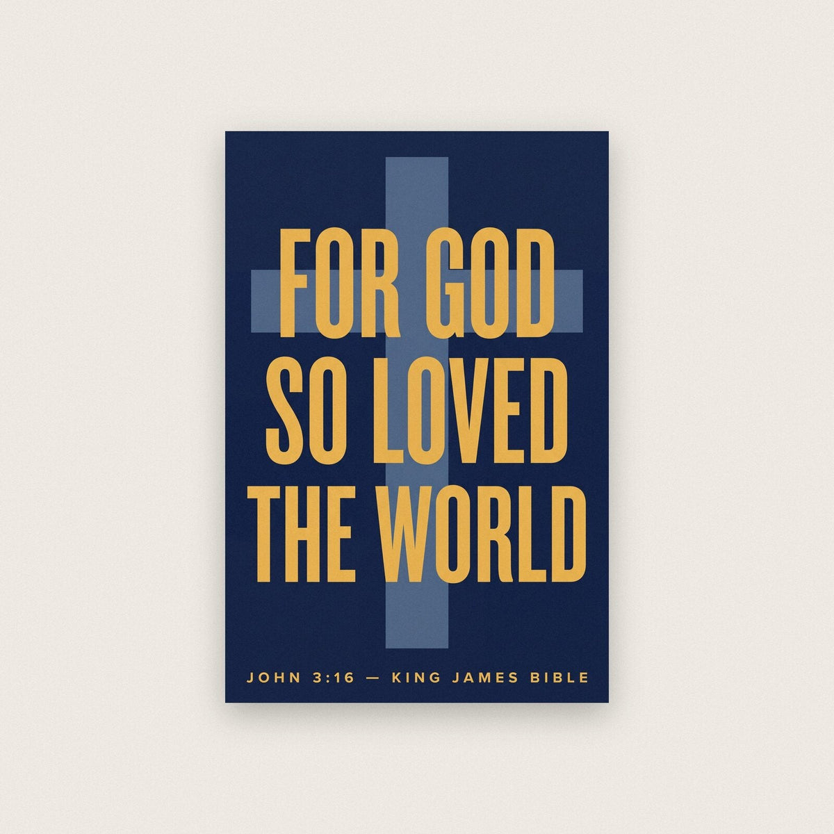 For God So Loved The World John 3:16 Bible Verse Art Print