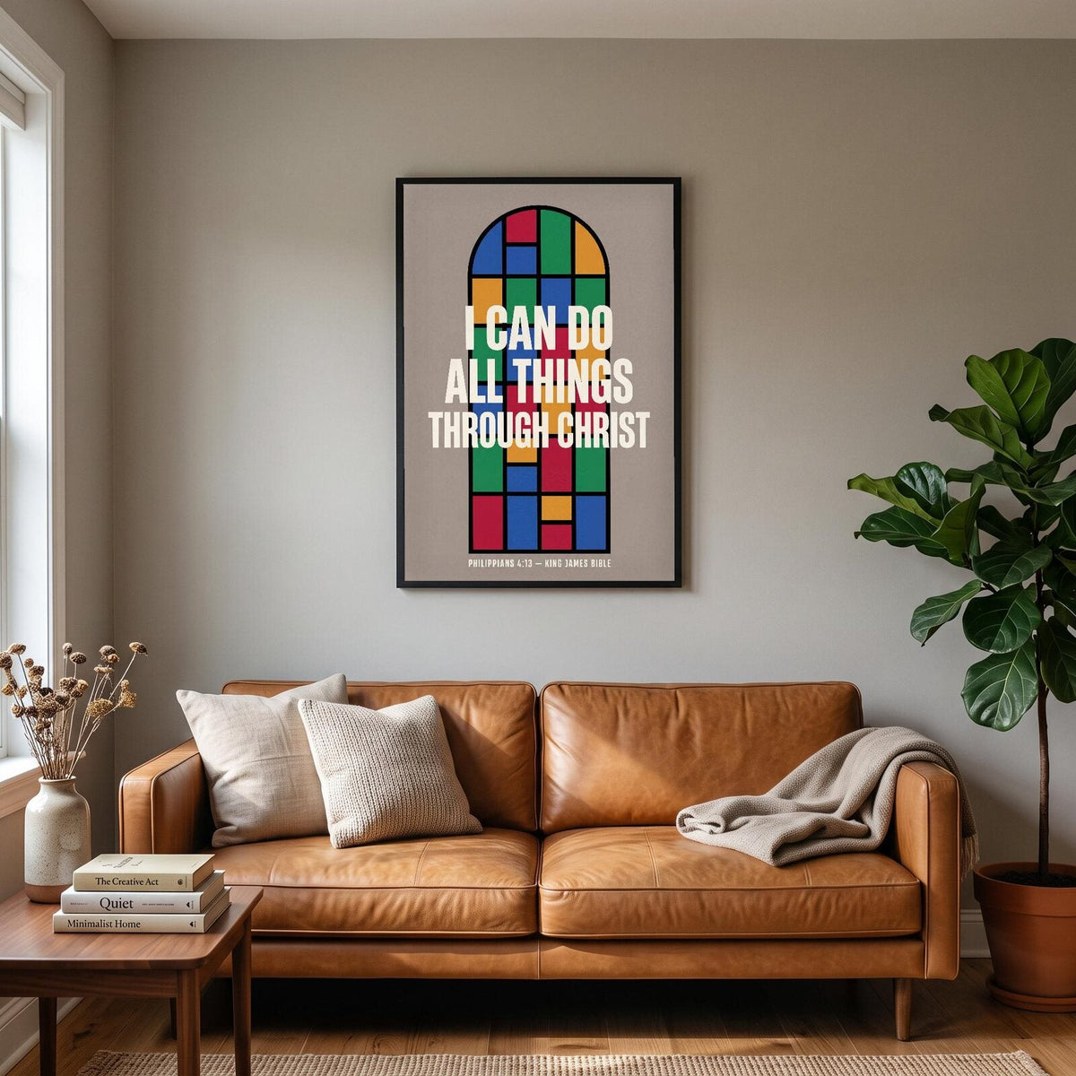 I Can Do All Things Through Christ Philippians 4:13 Bible Verse Art Print
