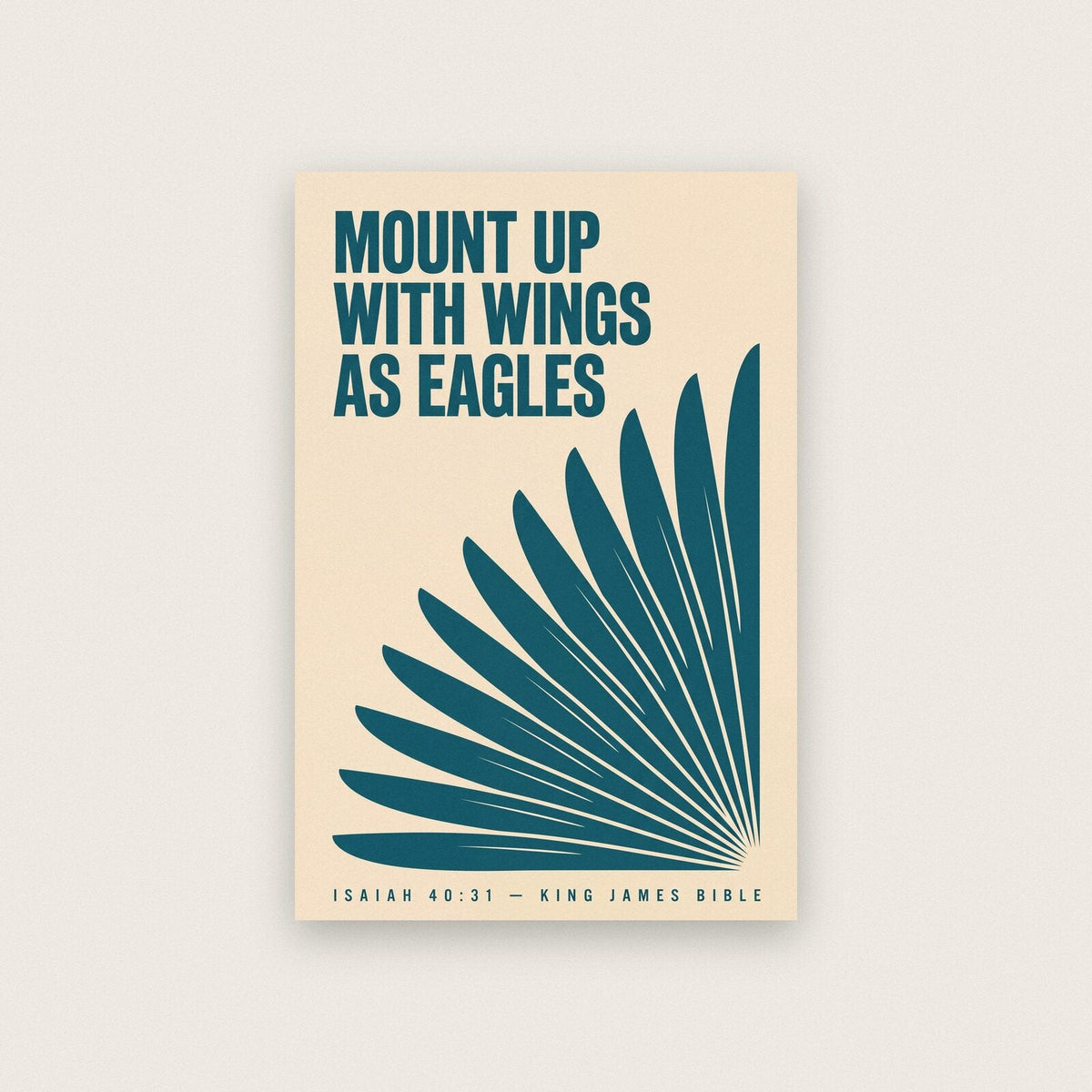 Mount Up With Wings As Eagles Isaiah 40:31 Bible Verse Art Print