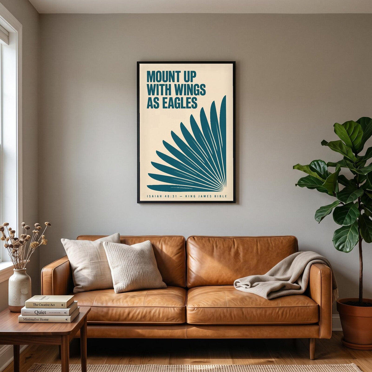 Mount Up With Wings As Eagles Isaiah 40:31 Bible Verse Art Print