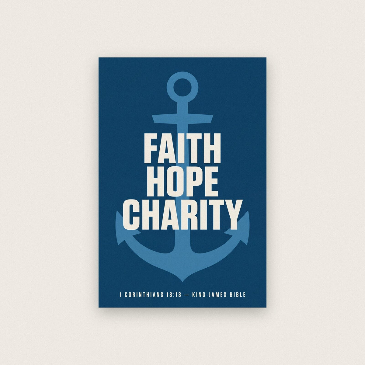 Faith Hope Charity 1 Corinthians 13:13 Bible Verse Art Print