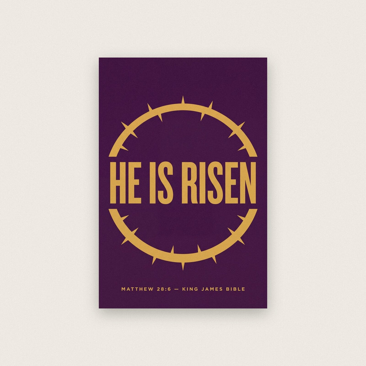 He Is Risen Matthew 28:6 Bible Verse Art Print