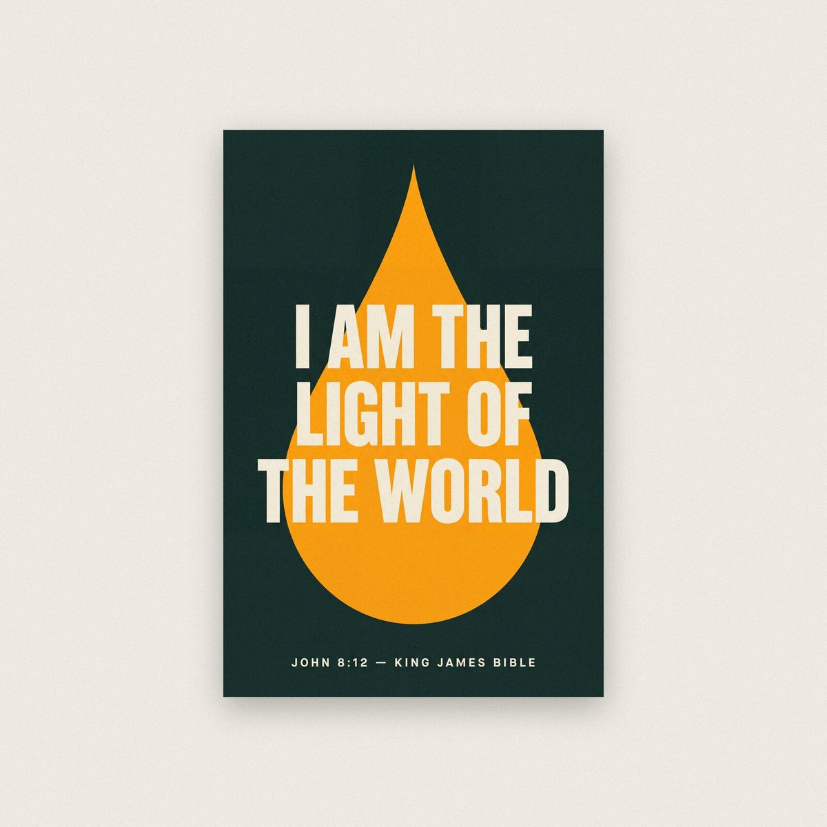 I Am The Light Of The World John 8:12 Bible Verse Art Print