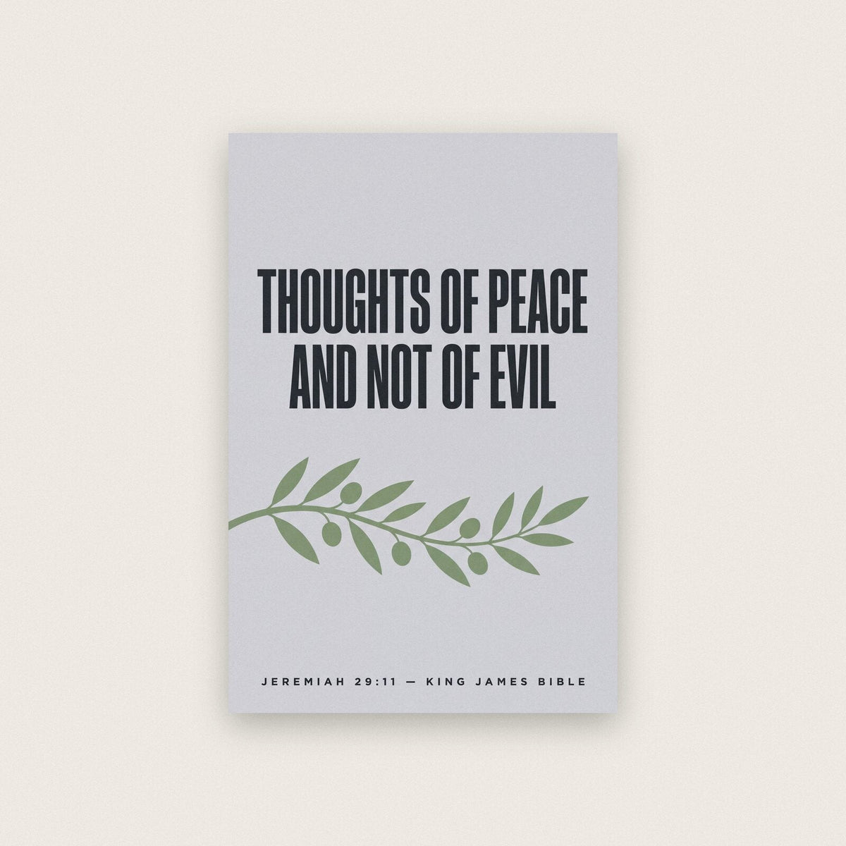 Thoughts Of Peace And Not Of Evil Jeremiah 29:11 Bible Verse Art Print