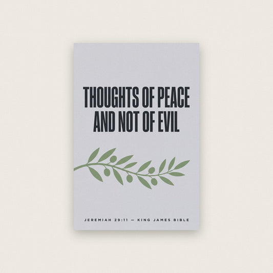 Thoughts Of Peace And Not Of Evil Jeremiah 29:11 Bible Verse Art Print