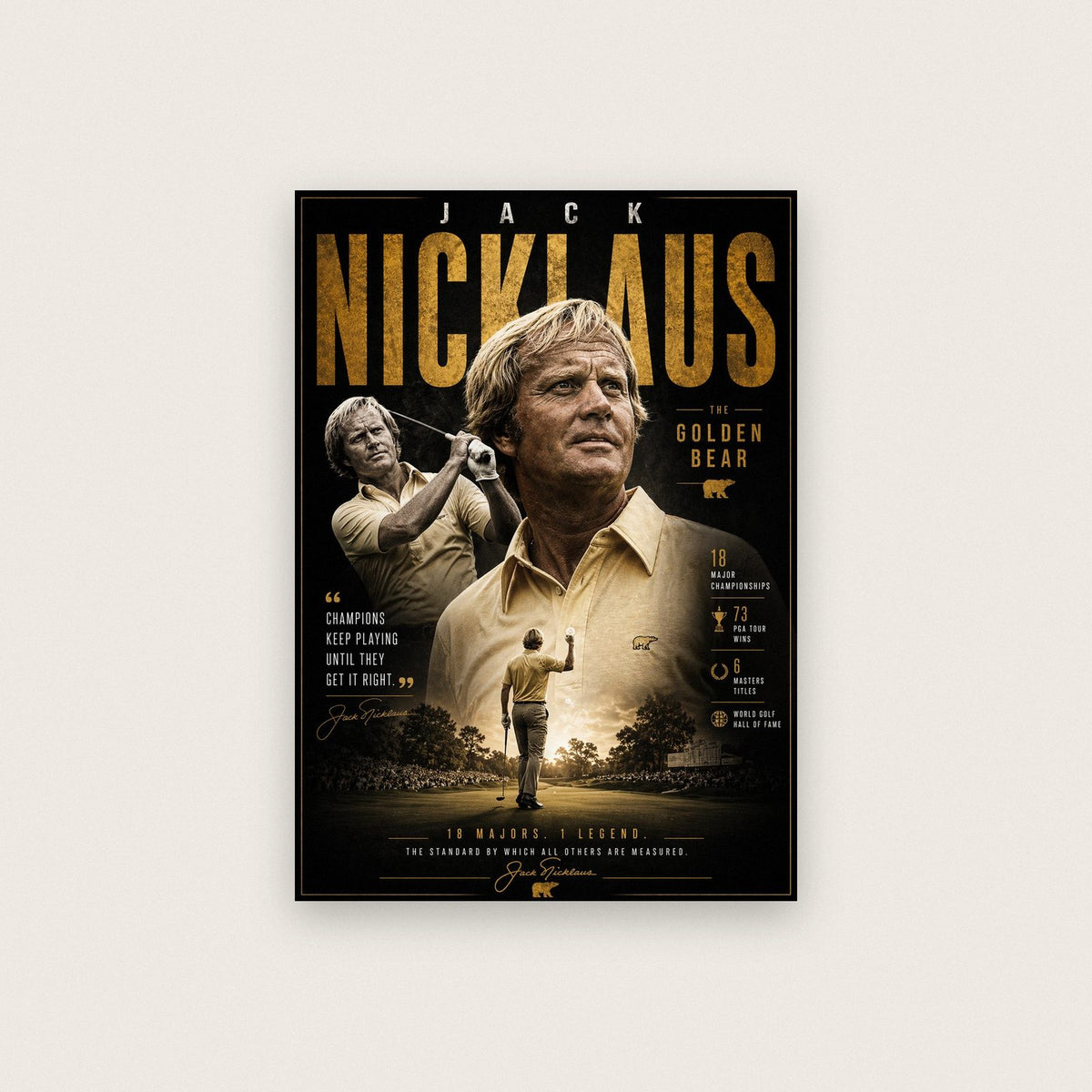 Jack Nicklaus Golf Legend Print