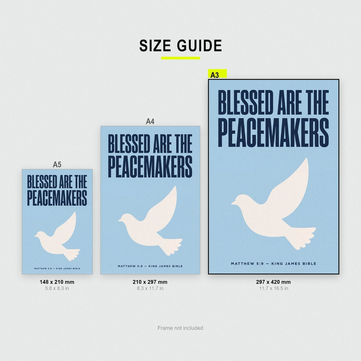 Blessed Are The Peacemakers Matthew 5:9 Bible Verse Art Print