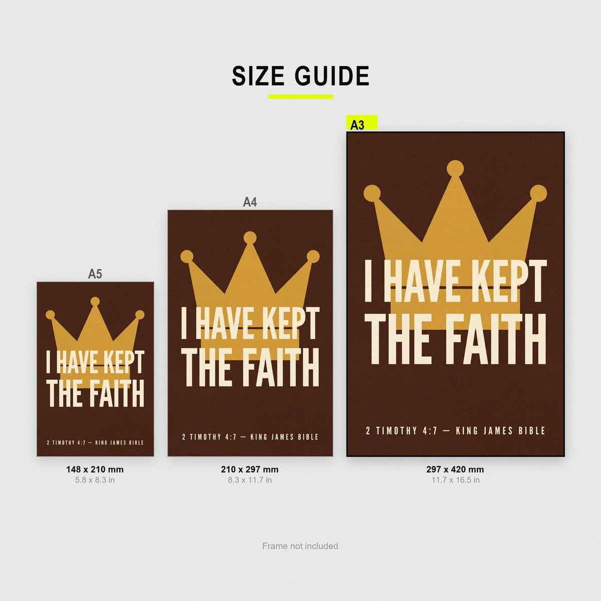 I Have Kept The Faith 2 Timothy 4:7 Bible Verse Art Print