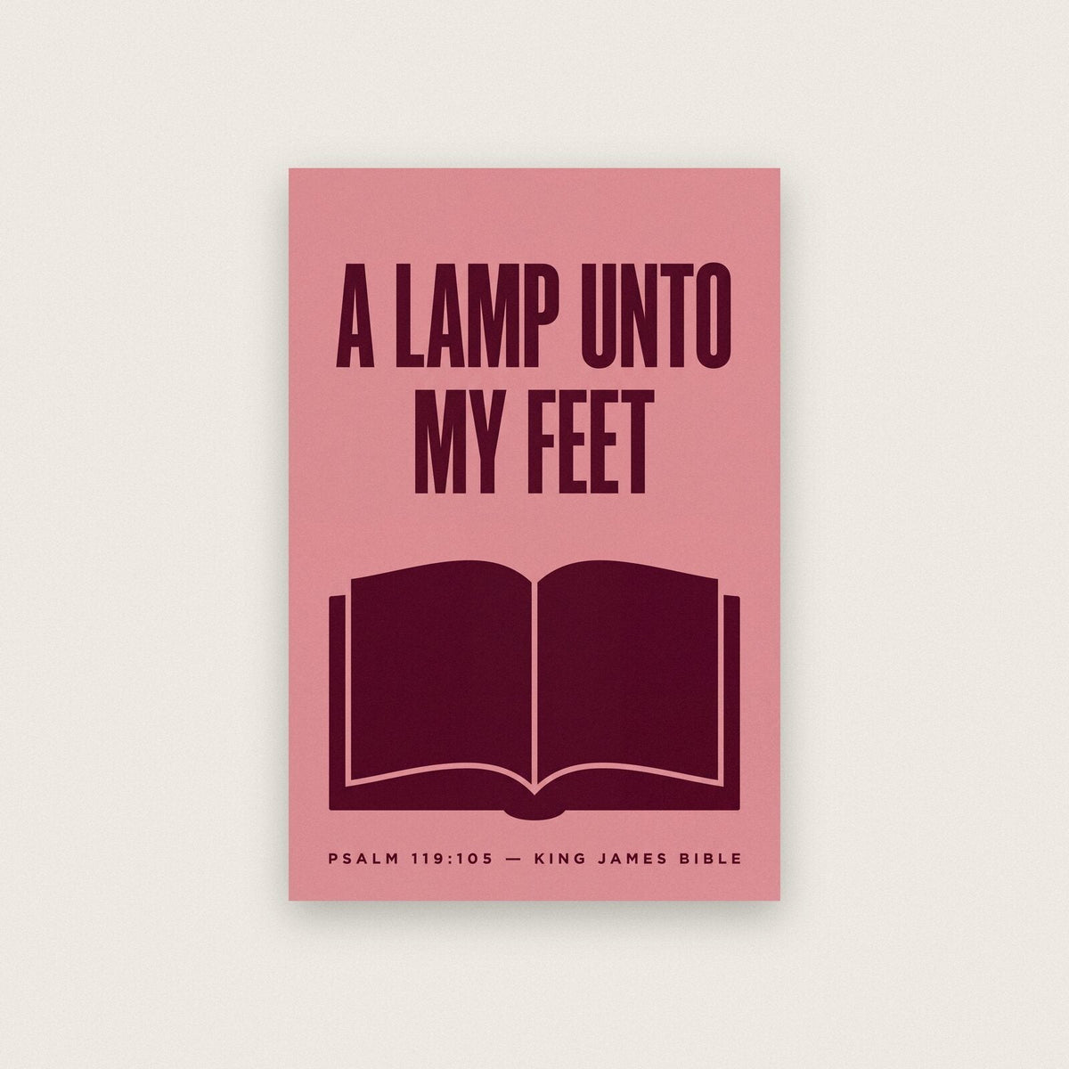 A Lamp Unto My Feet Psalm 119:105 Bible Verse Art Print
