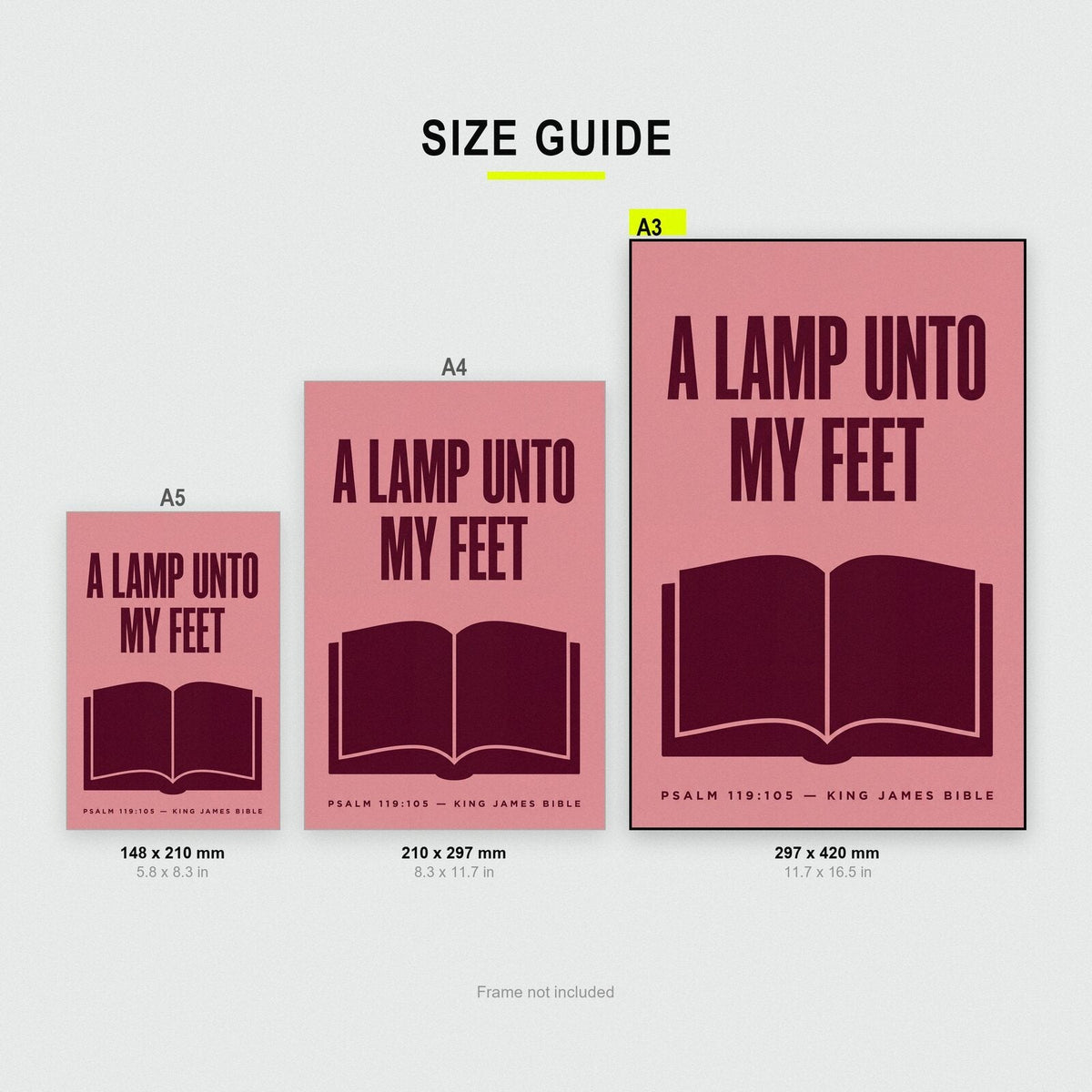 A Lamp Unto My Feet Psalm 119:105 Bible Verse Art Print