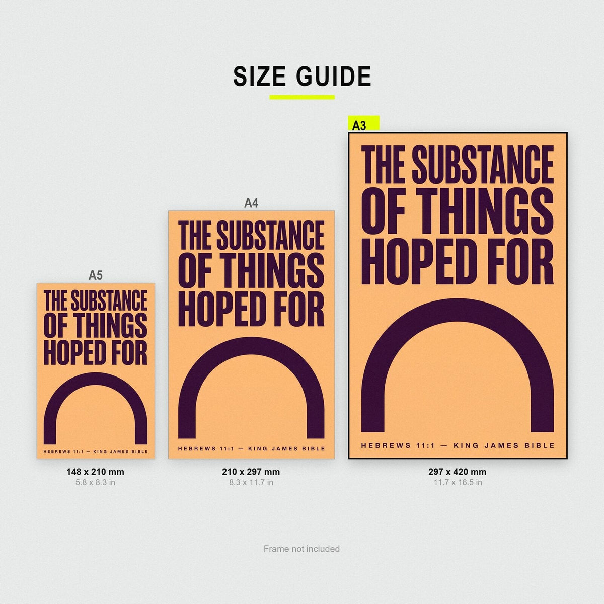 The Substance Of Things Hoped For Hebrews 11:1 Bible Verse Art Print