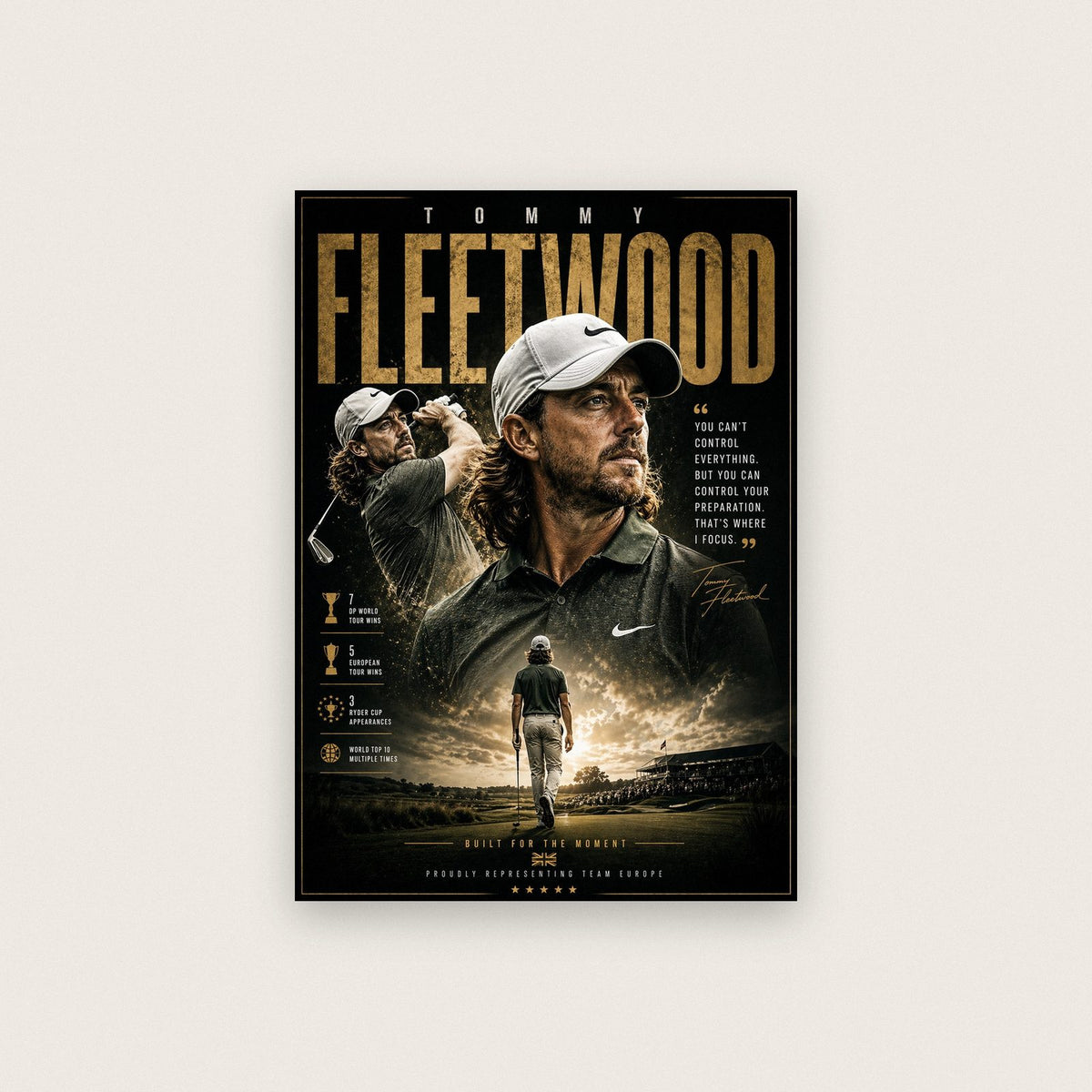 Tommy Fleetwood Golf Champion Print