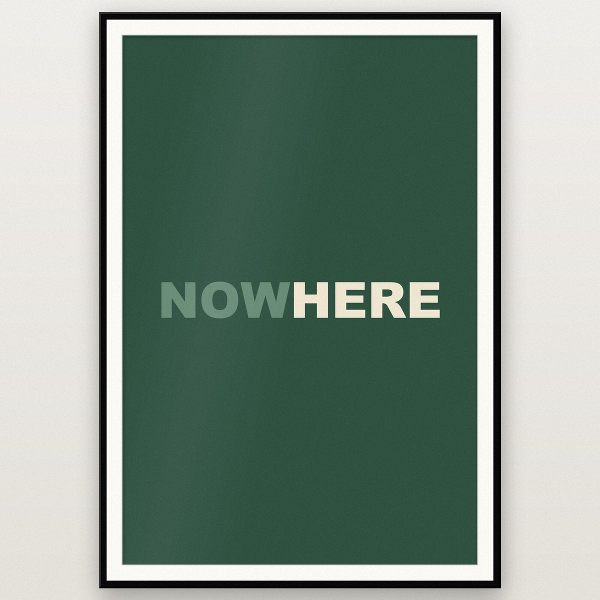 Now Here Mantra Typography Art Print
