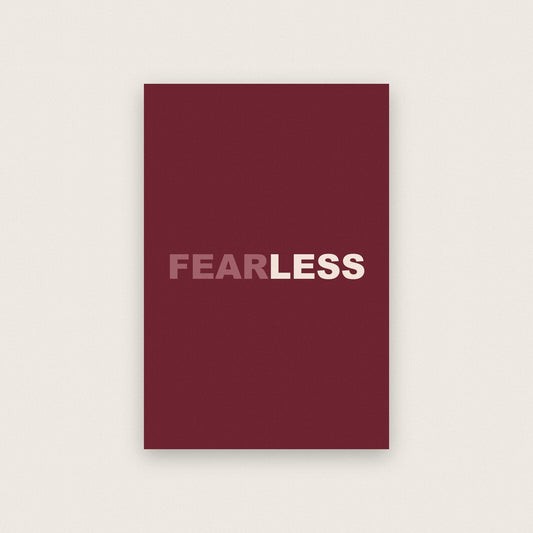 Fear Less Mantra Typography Art Print