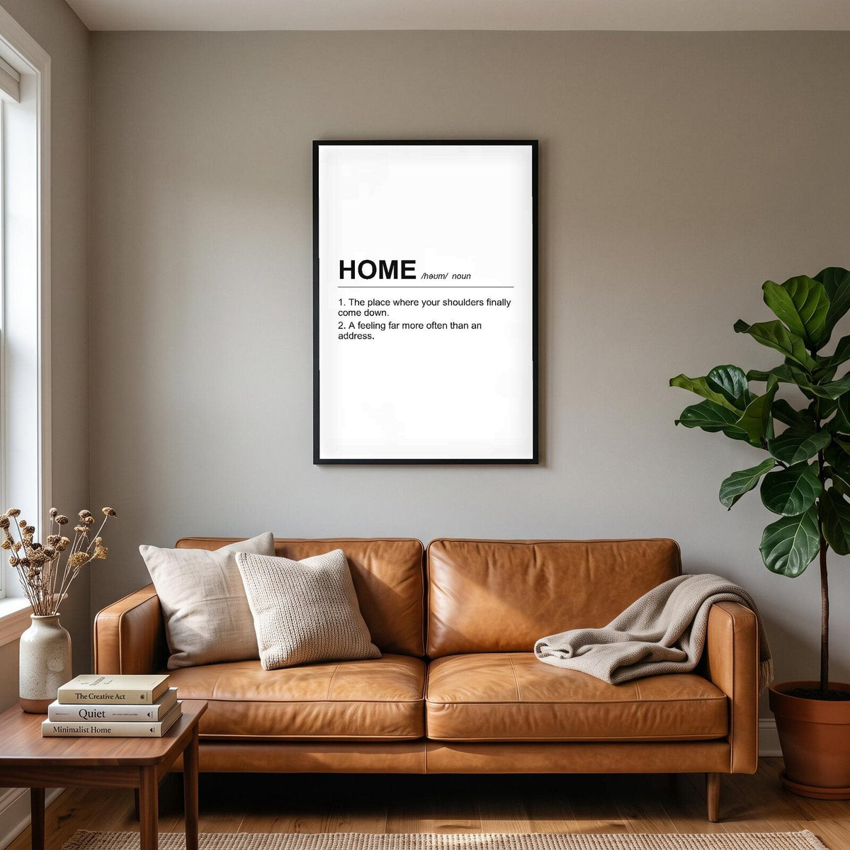 Home Definition Typography Art Print