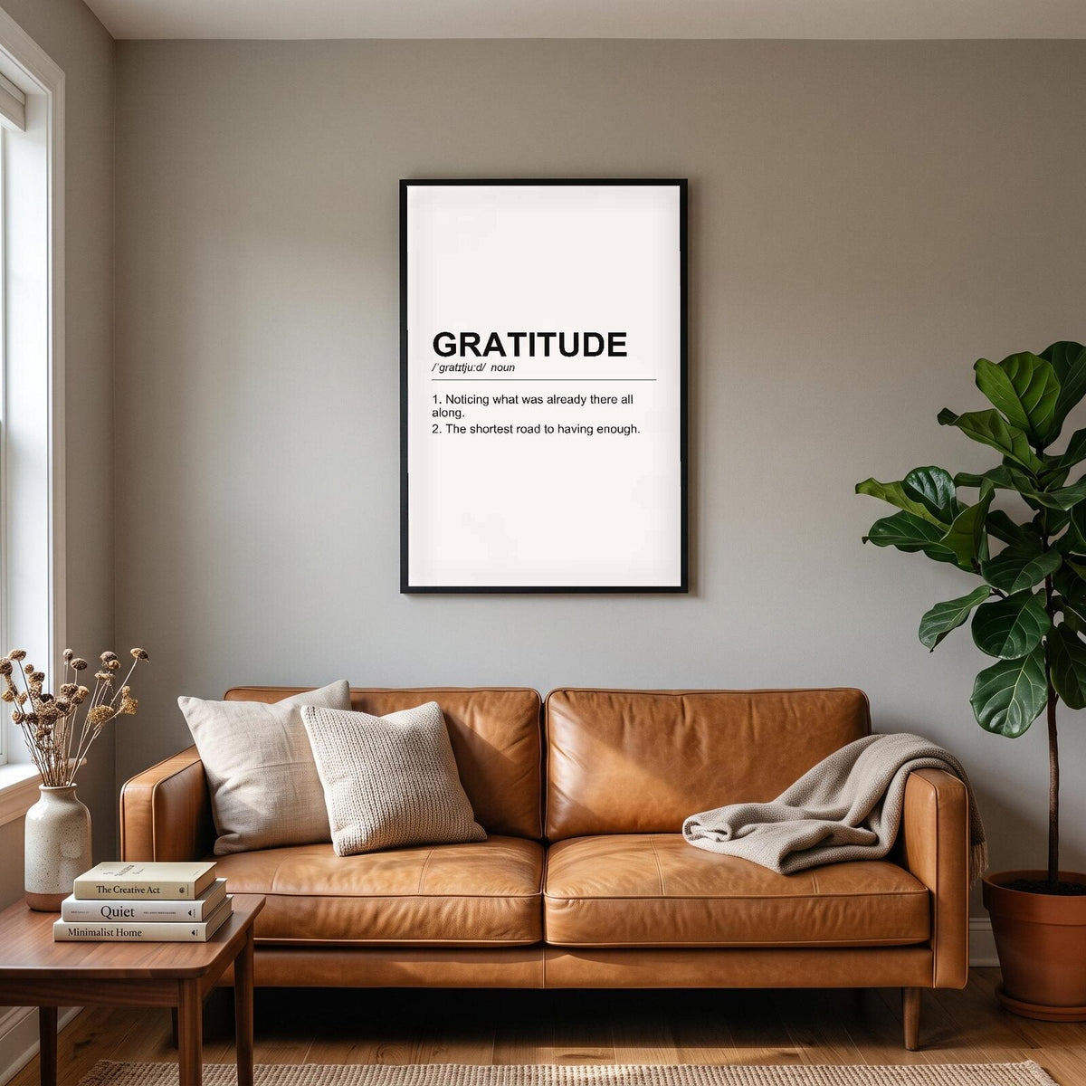 Gratitude Definition Typography Art Print