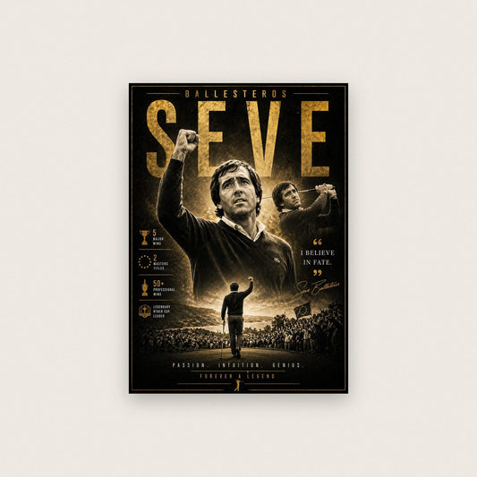 Seve Ballesteros Golf Legend Print