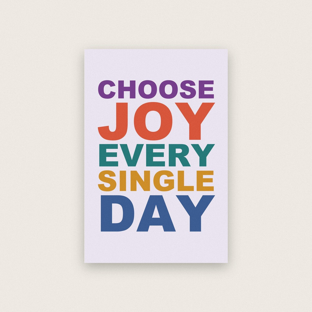 Choose Joy Every Single Day Mantra Typography Art Print