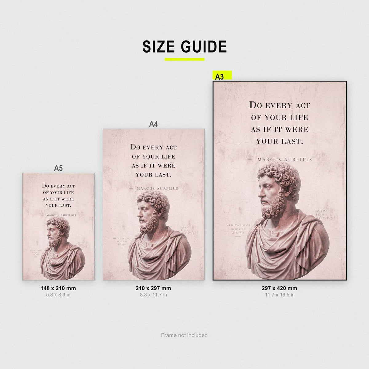 Do Every Act As If It Were Your Last Marcus Aurelius Marble Stoic Quote Art Print
