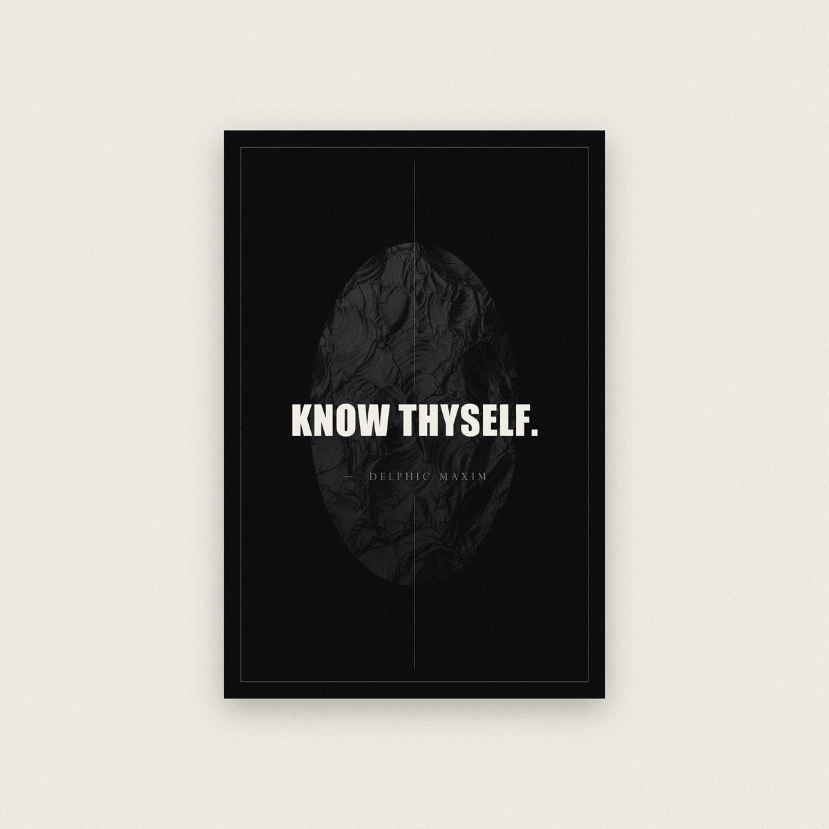 Know Thyself Delphic Maxim Obsidian Quote Art Print