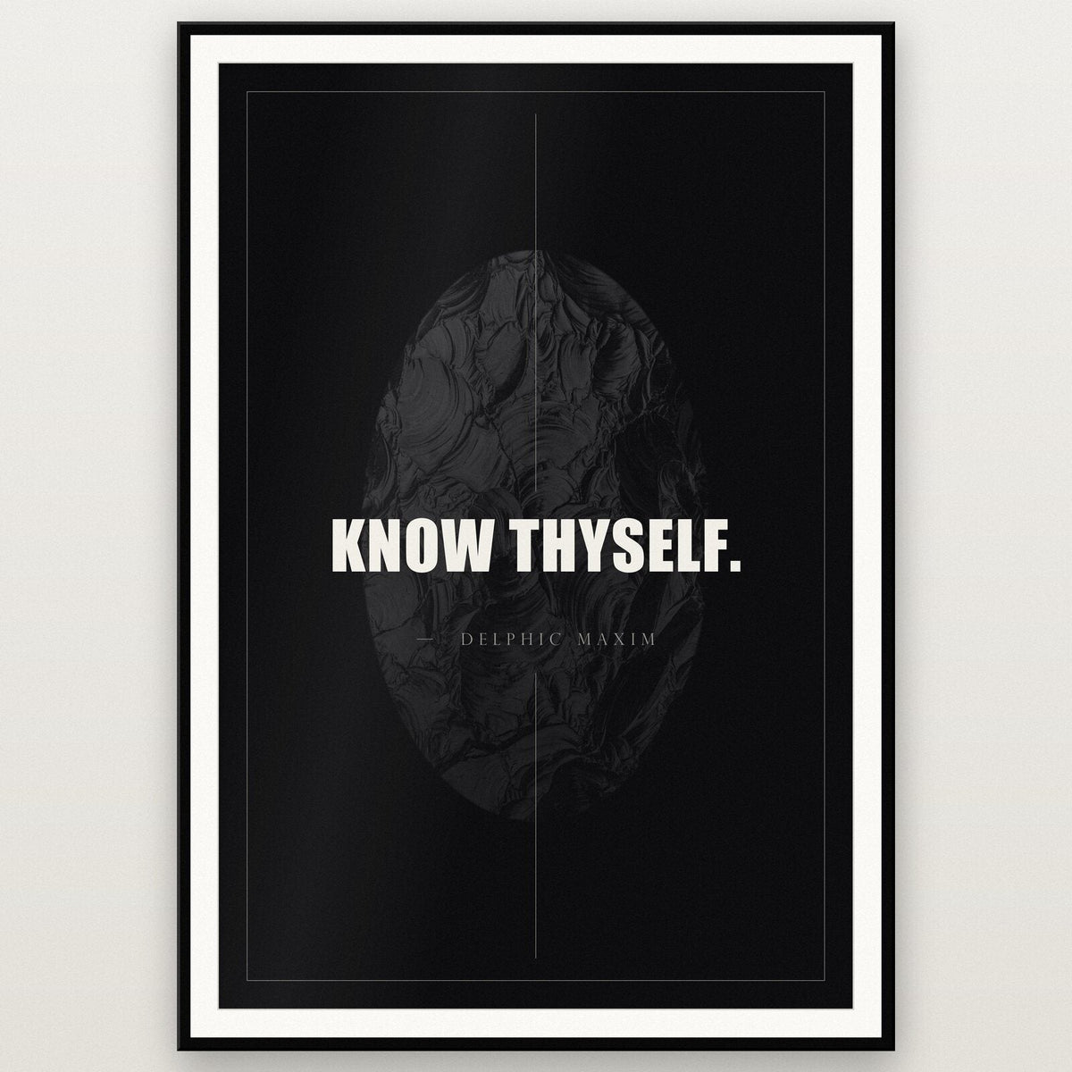 Know Thyself Delphic Maxim Obsidian Quote Art Print