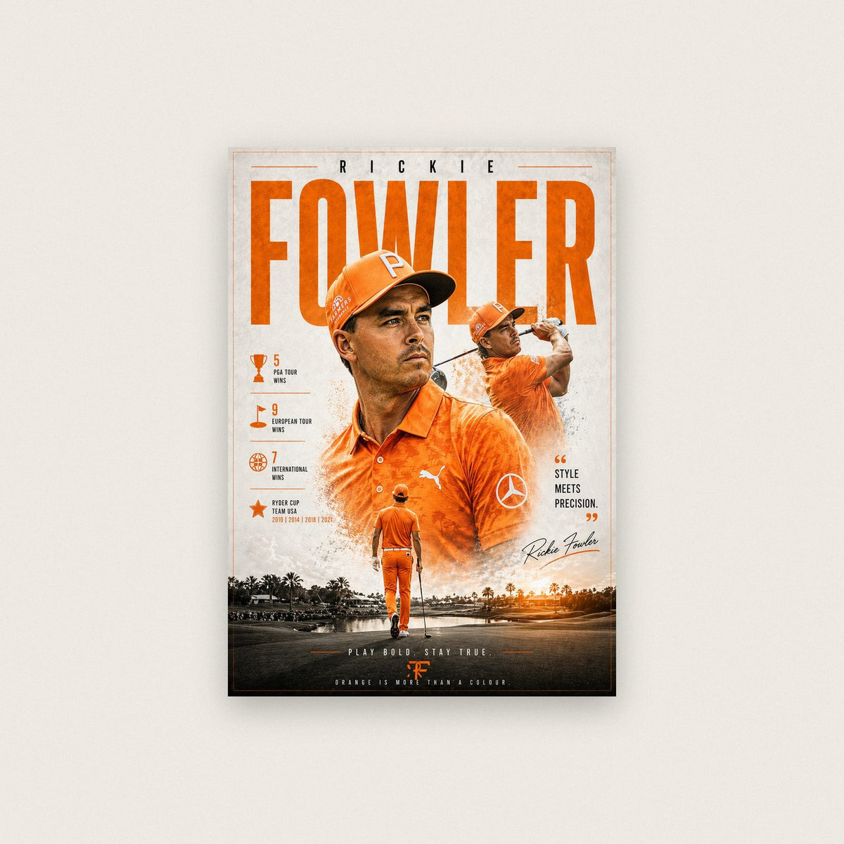 Rickie Fowler Golf Poster