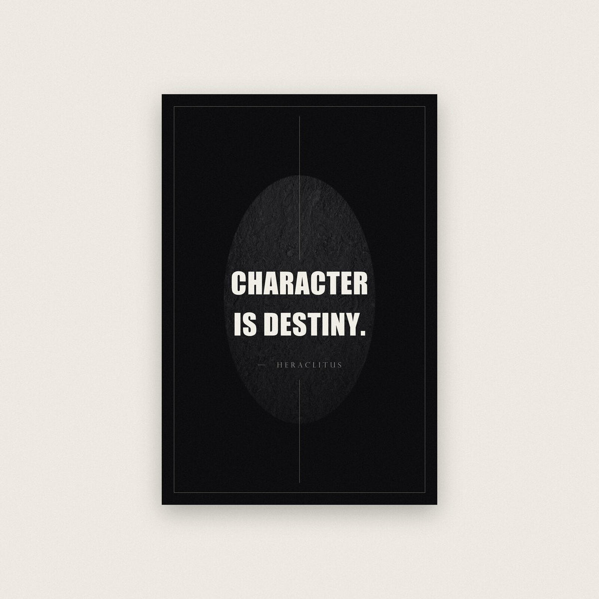 Character Is Destiny Heraclitus Obsidian Quote Art Print