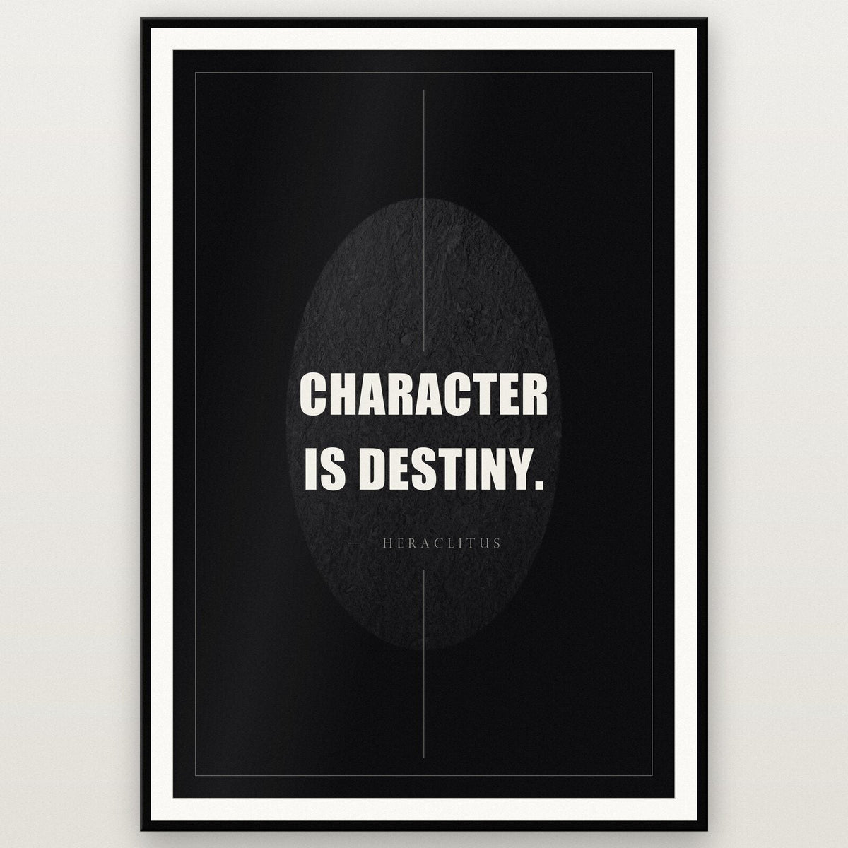 Character Is Destiny Heraclitus Obsidian Quote Art Print