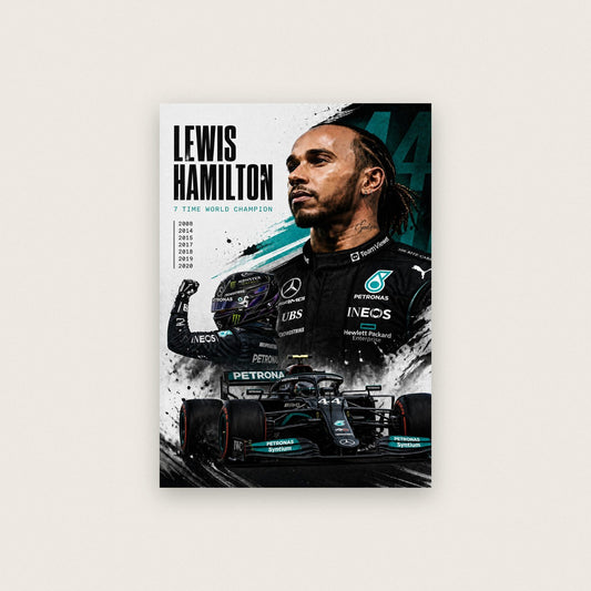 Lewis Hamilton F1 Champion Print