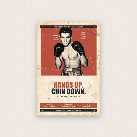 Hands Up Chin Down Boxing Art Print