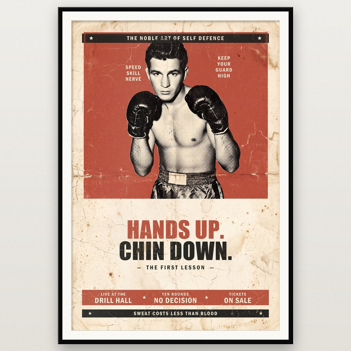 Hands Up Chin Down Boxing Art Print
