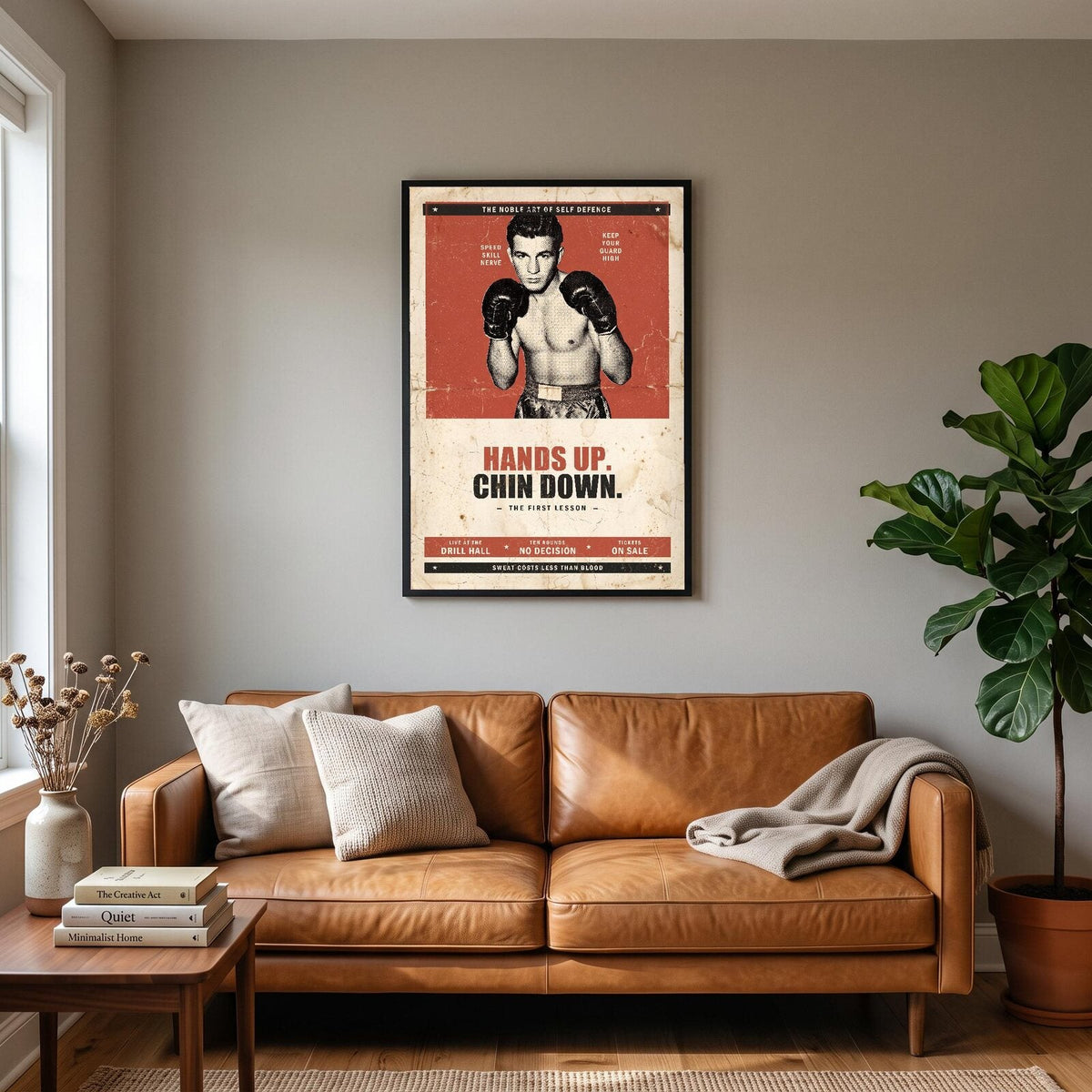 Hands Up Chin Down Boxing Art Print
