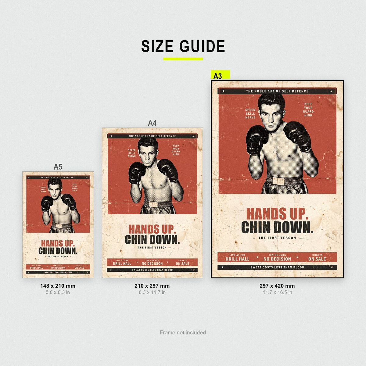Hands Up Chin Down Boxing Art Print