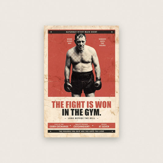 The Fight Is Won In The Gym Boxing Art Print