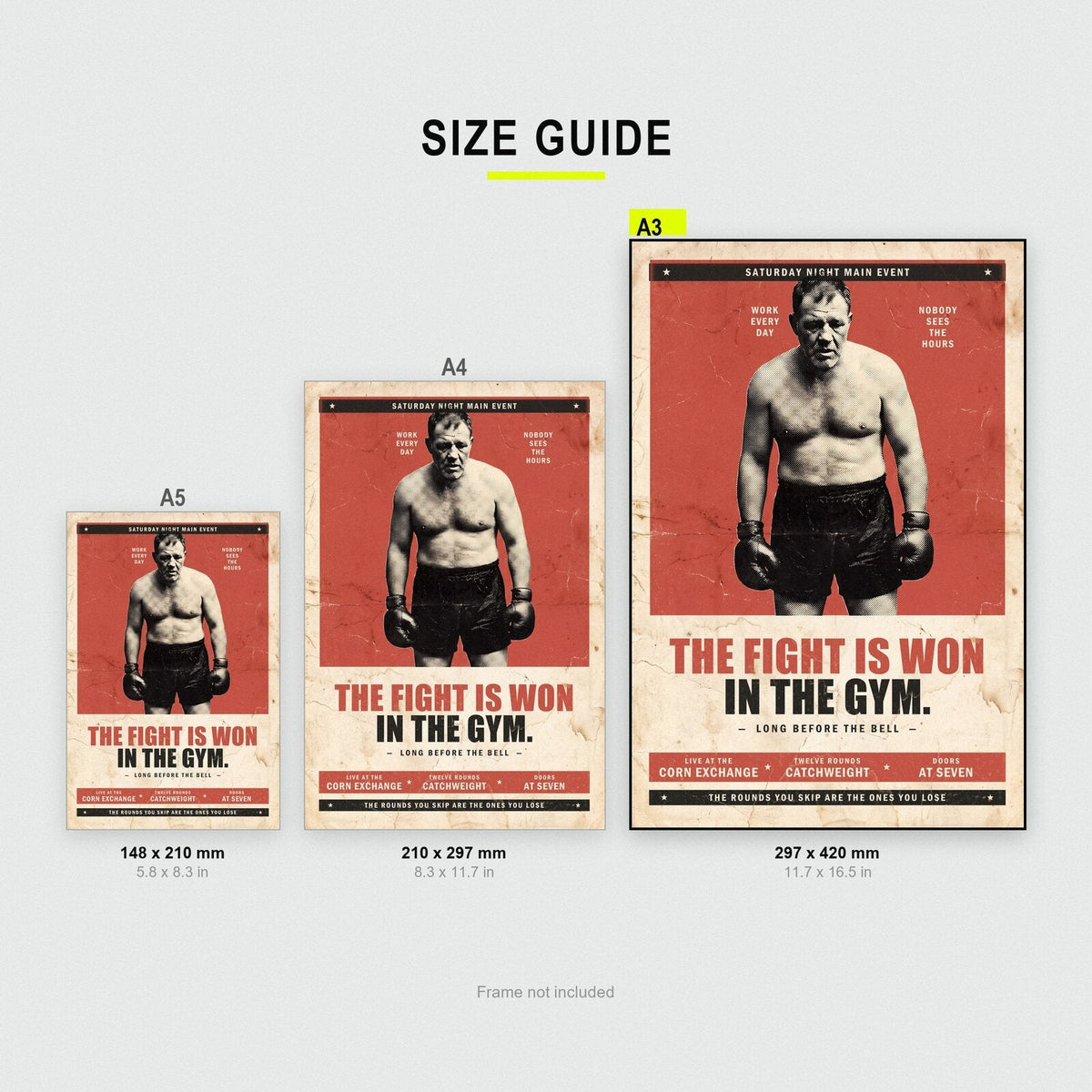 The Fight Is Won In The Gym Boxing Art Print