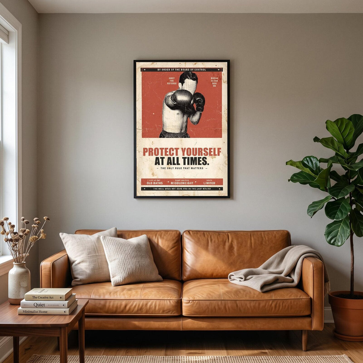 Protect Yourself At All Times Boxing Art Print